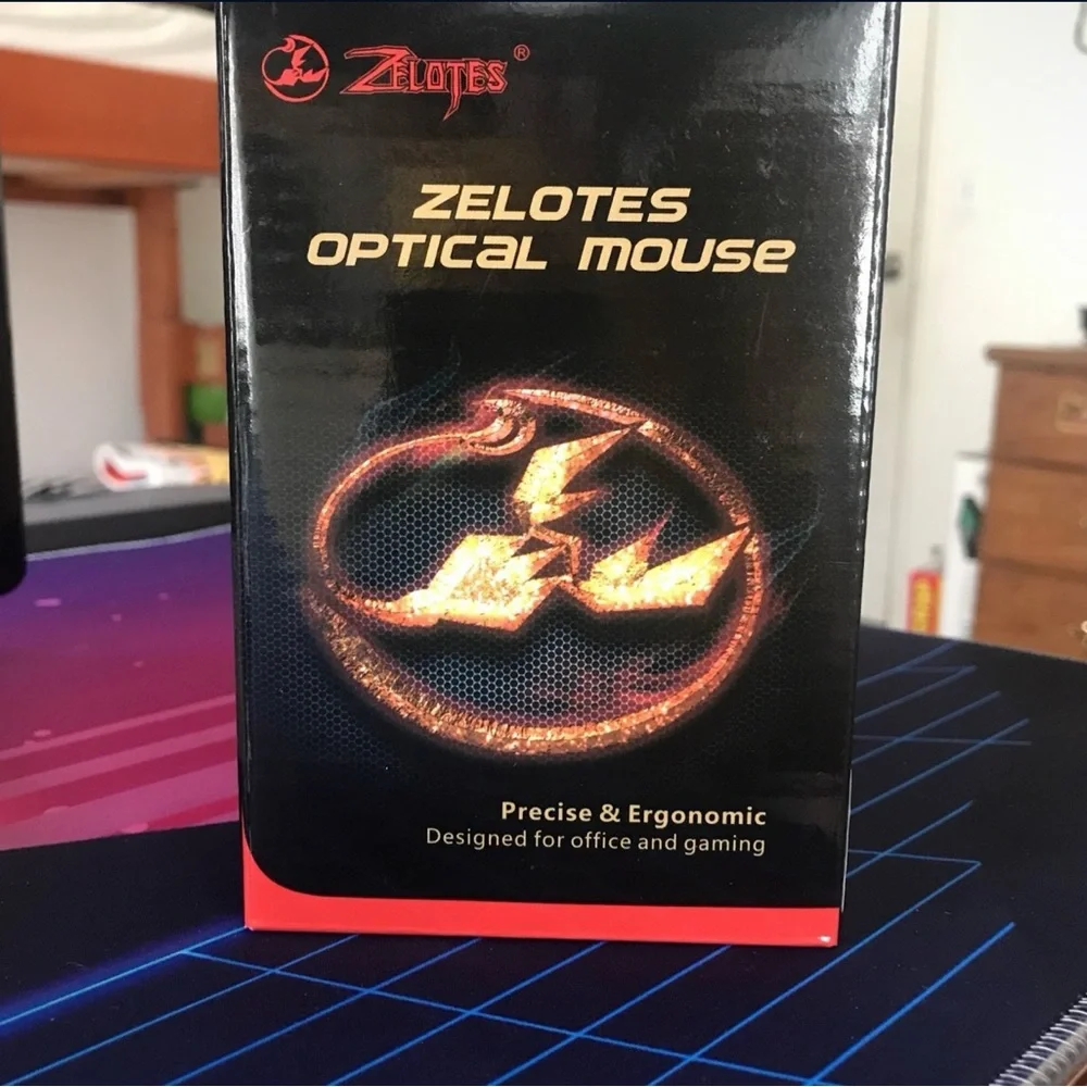 Zelotes gaming mouse. Brand new!!! Just don’t have a use for it.